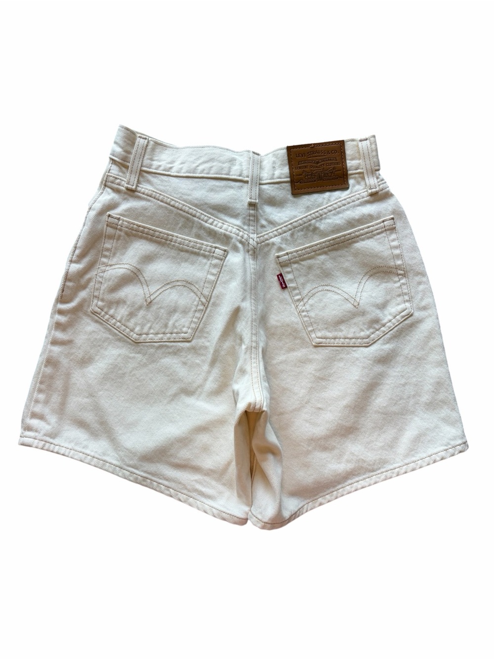 Levi's High Rise White Baggy Mom Shorts Womens Size 24